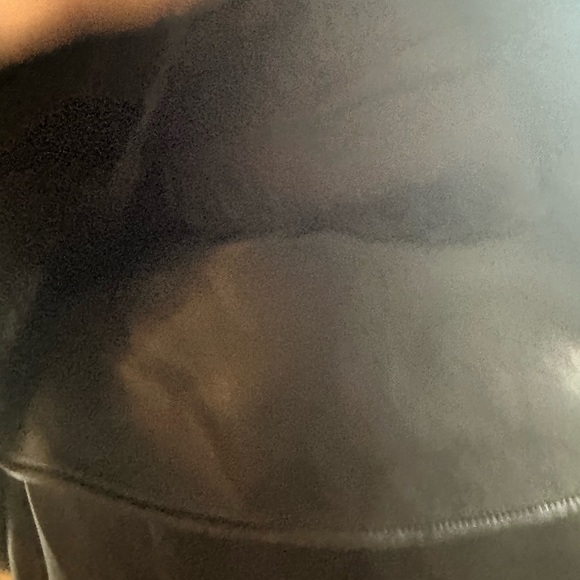 Azalea Wang Gisele Faux Leather & Faux Fur Trim Black Jacket Sz L - Picture 8 of 16